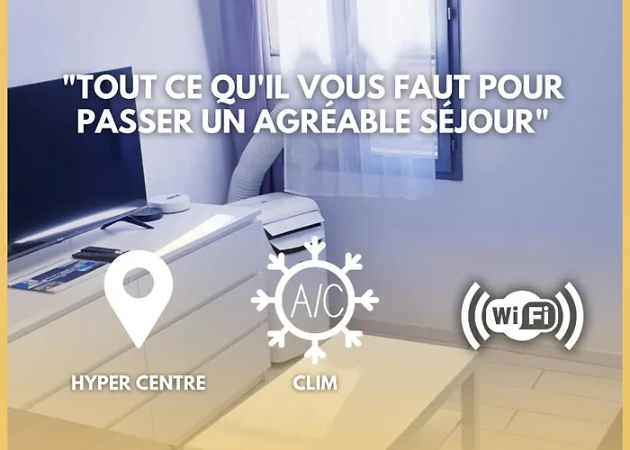아파트 Hyper Centre-lumineux-clim-wifi *
